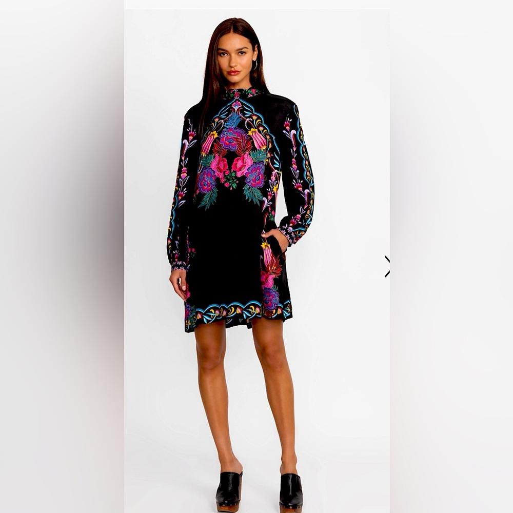 Johnny Was KALOVA MINI DRESS - ETTA S GARDEN size Small